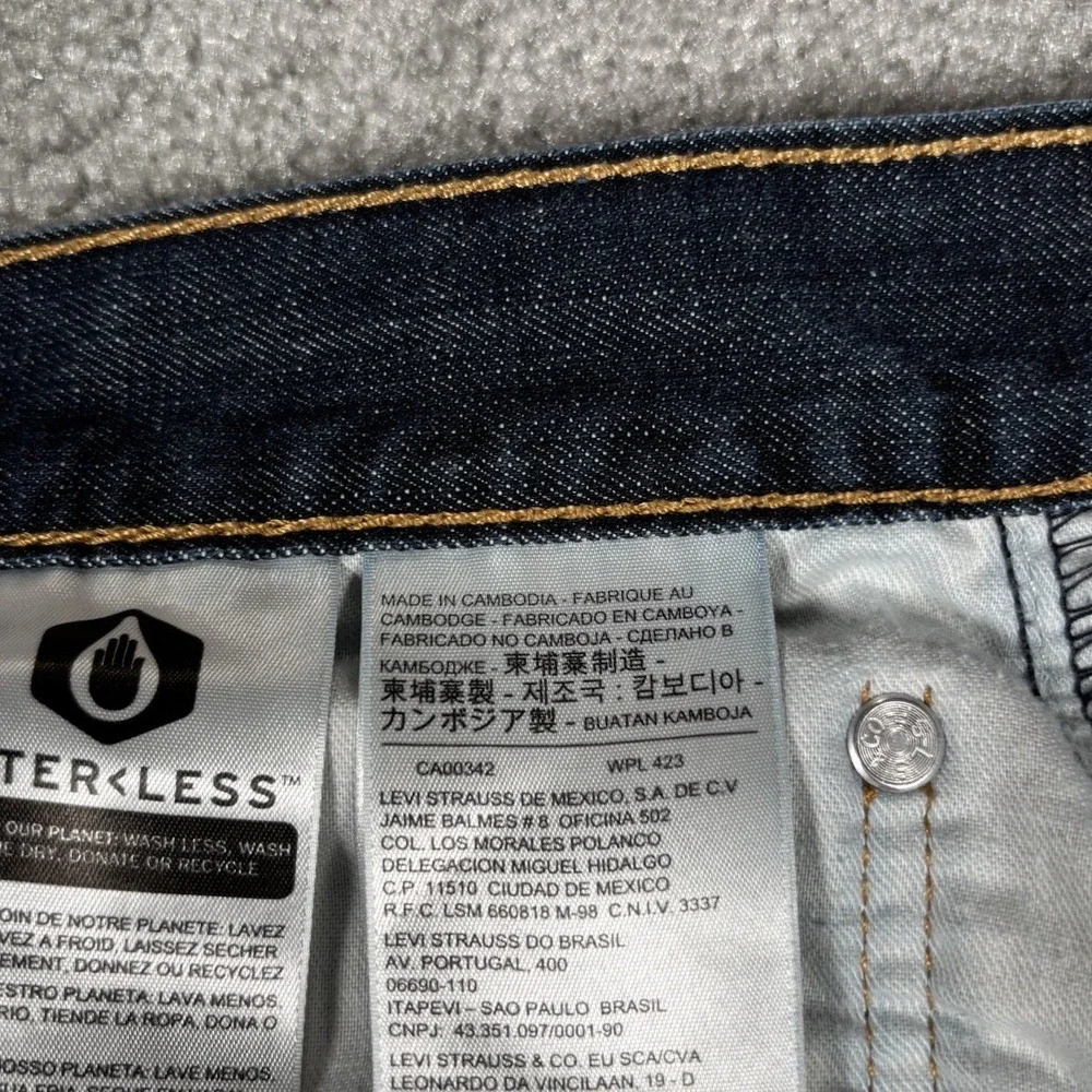 Levis 569 Jeans Mens 34x31 Loose Straight Fit Dark Wash Blue Denim Cotton Baggy